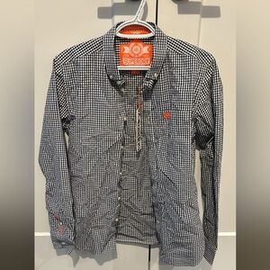 Superdry Black and White Checkered Button-Up Shirt